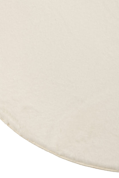 Rug Cutie Round Polyester White