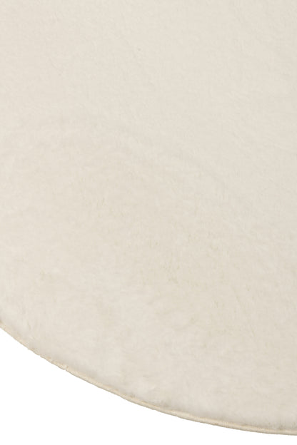 Rug Cutie Round Polyester White