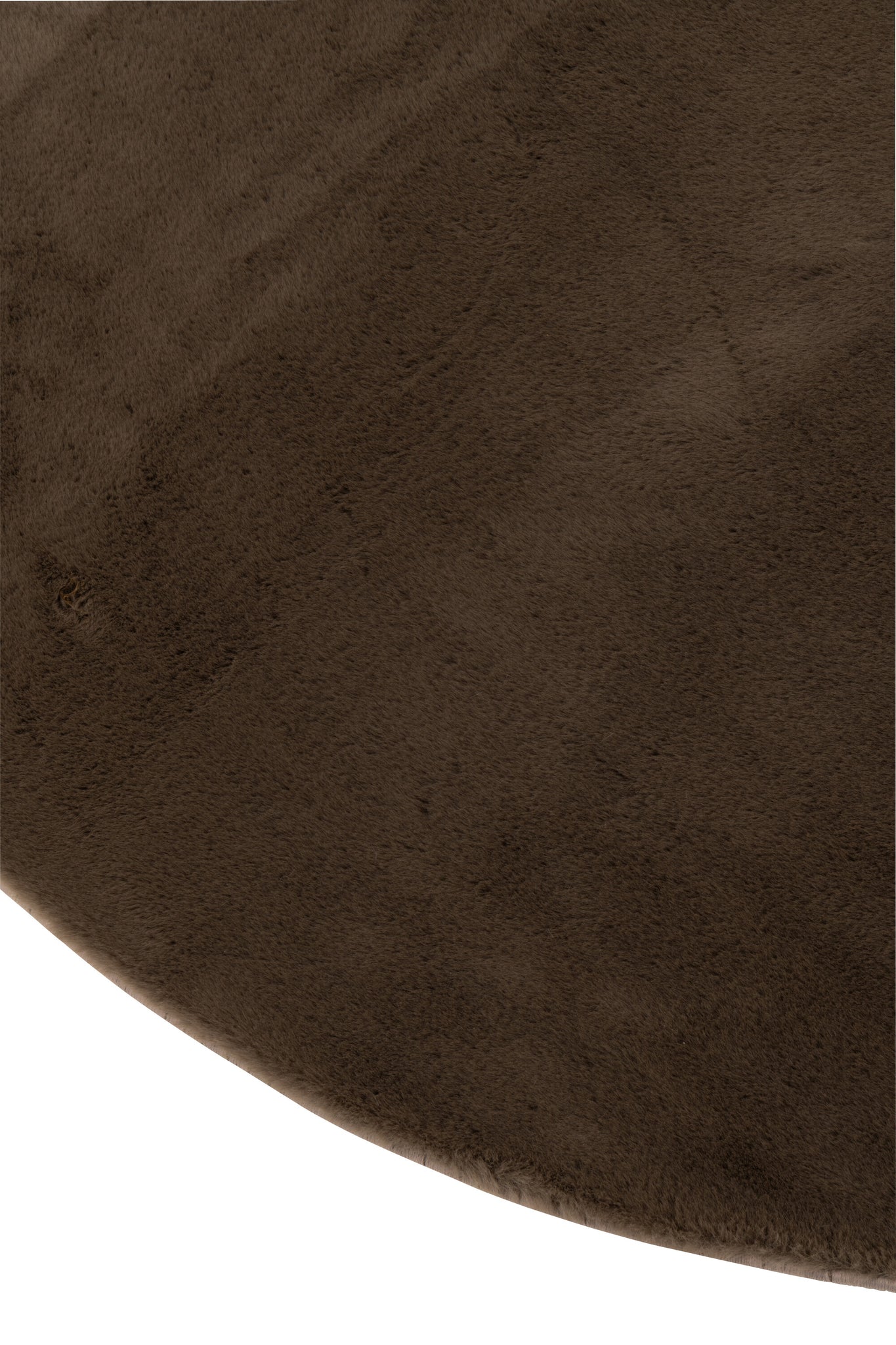 Rug Cutie Round Polyester Dark Brown