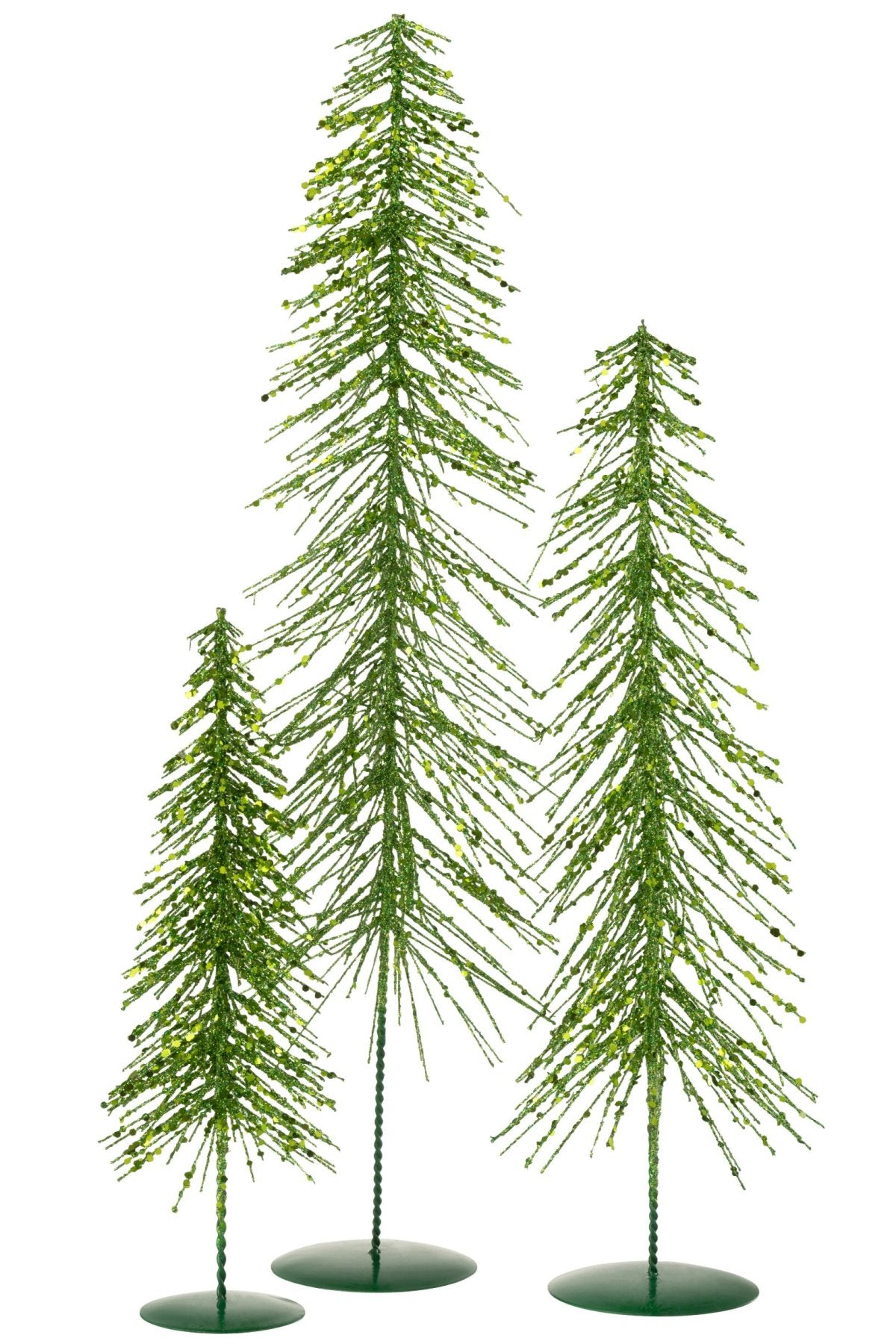 Decoratieve kerstboom glitter – ijzer en kunststof, donkergroen, 58 cm