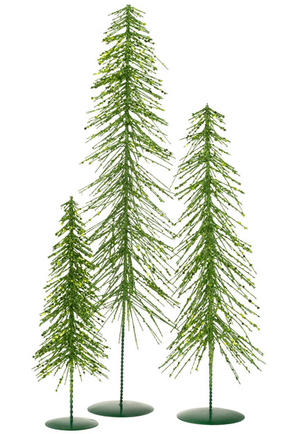 Decoratieve kerstboom glitter – ijzer en kunststof, donkergroen, 58 cm