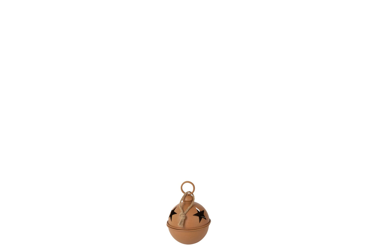 Kerstbal klein – ijzer, roestbruin, Ø16×26 cm