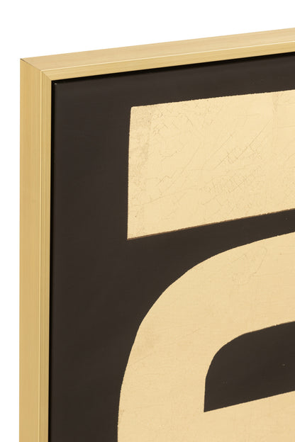 Painting Rectangle Amor Ps Black/Gold Colored