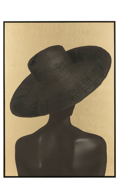 Painting Rectangle Zora Ps Black/Gold Colored