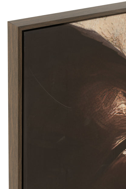 Painting Rectangle Gaya Ps Taupe/Dark Brown