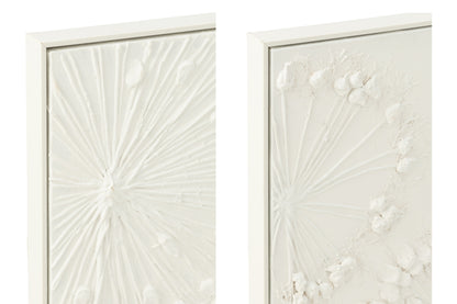 Painting Dandelion Acrylic Ecru Assortment Of 2