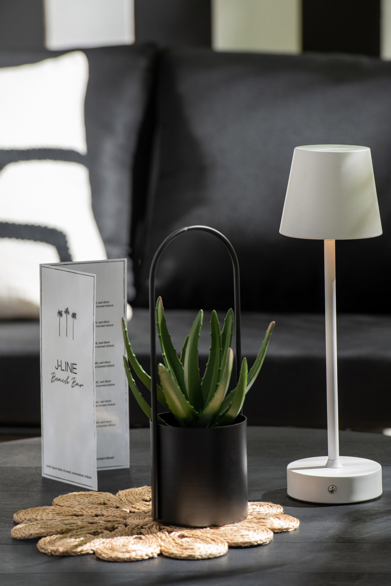 Table Lamp Goa Metal White