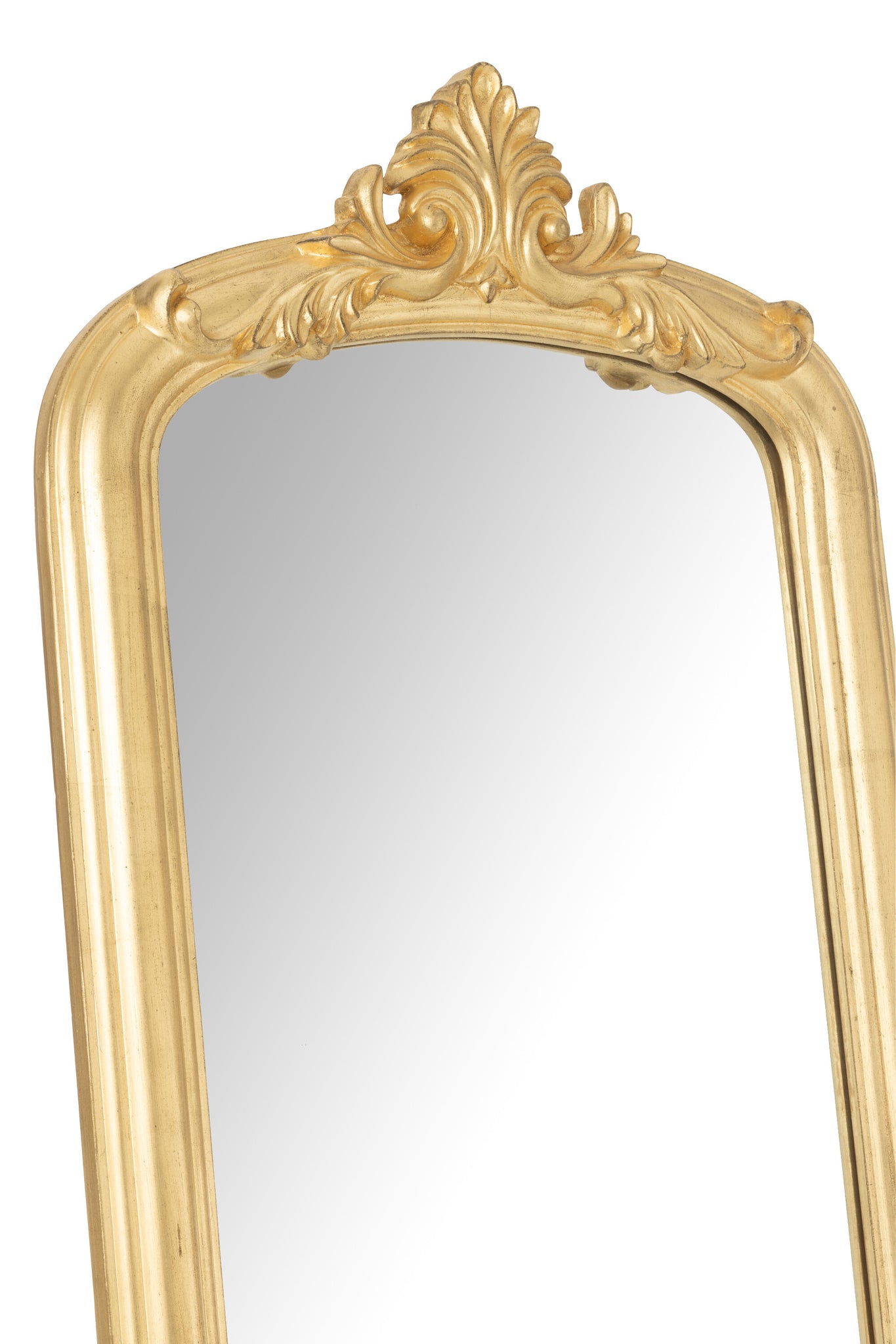 Standing Mirror Emi Wood Gold Colored