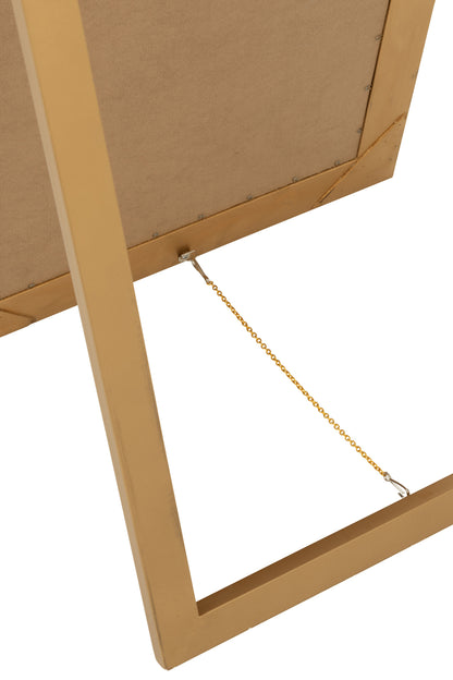 Standing Mirror Emi Wood Gold Colored