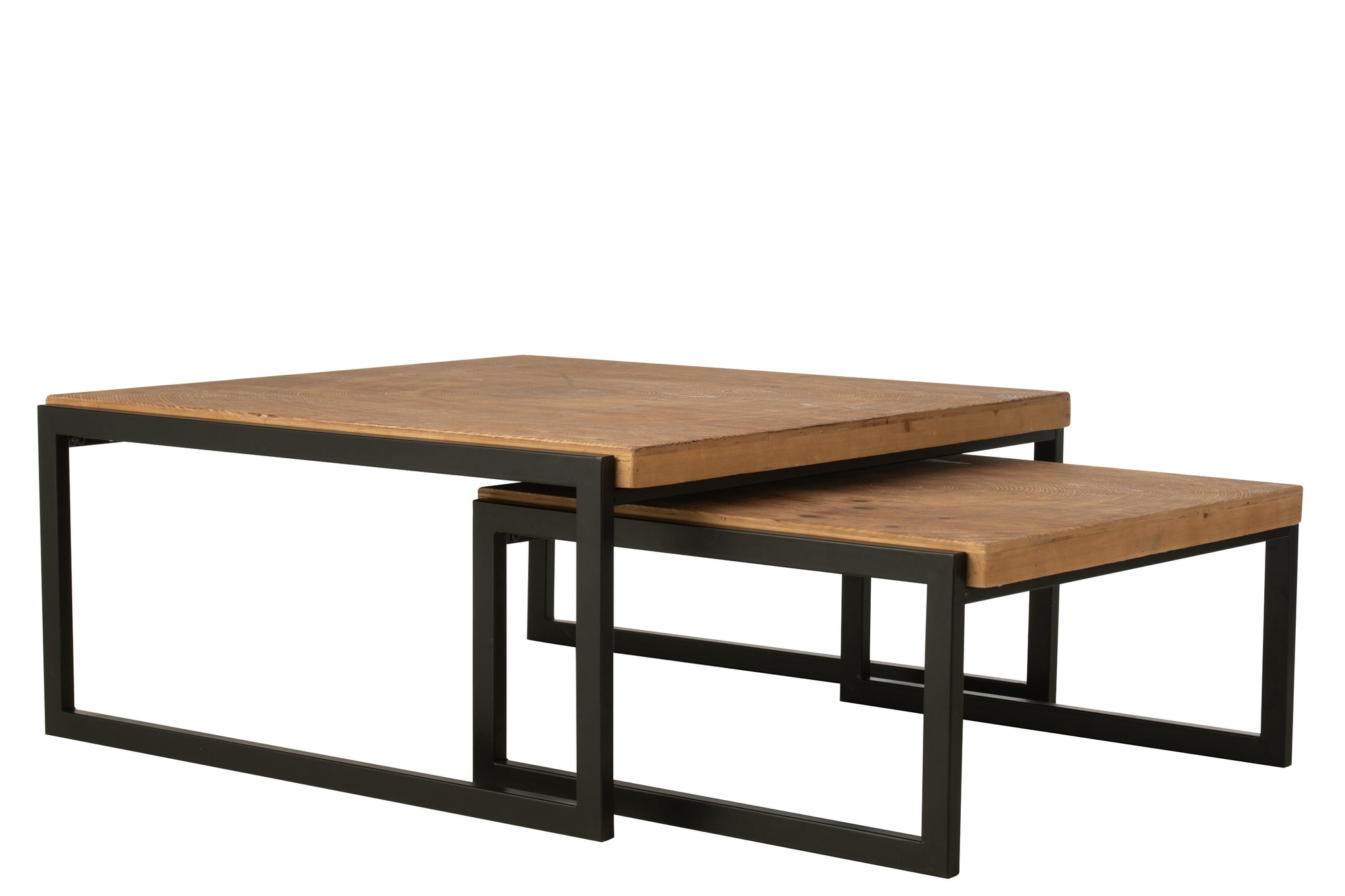 S/2 Coffee Table Dos Mdf Natural/Black