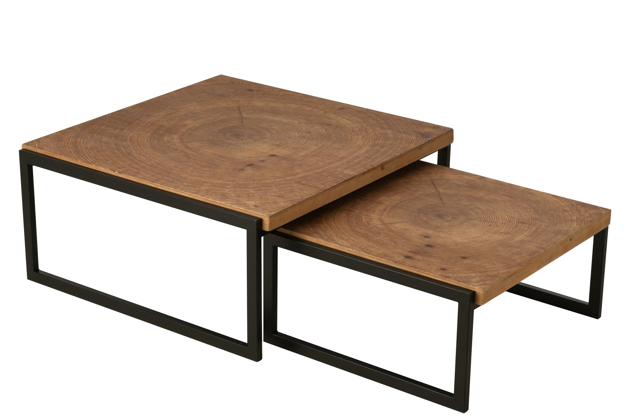 S/2 Coffee Table Dos Mdf Natural/Black