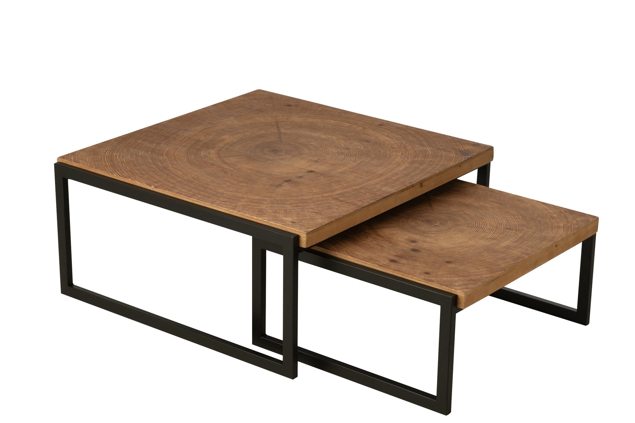 S/2 Coffee Table Dos Mdf Natural/Black