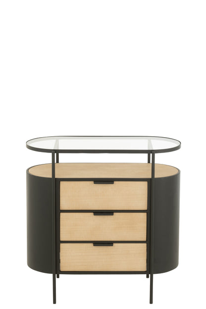 Cabinet Avy Iron Natural/Black