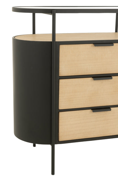 Cabinet Avy Iron Natural/Black