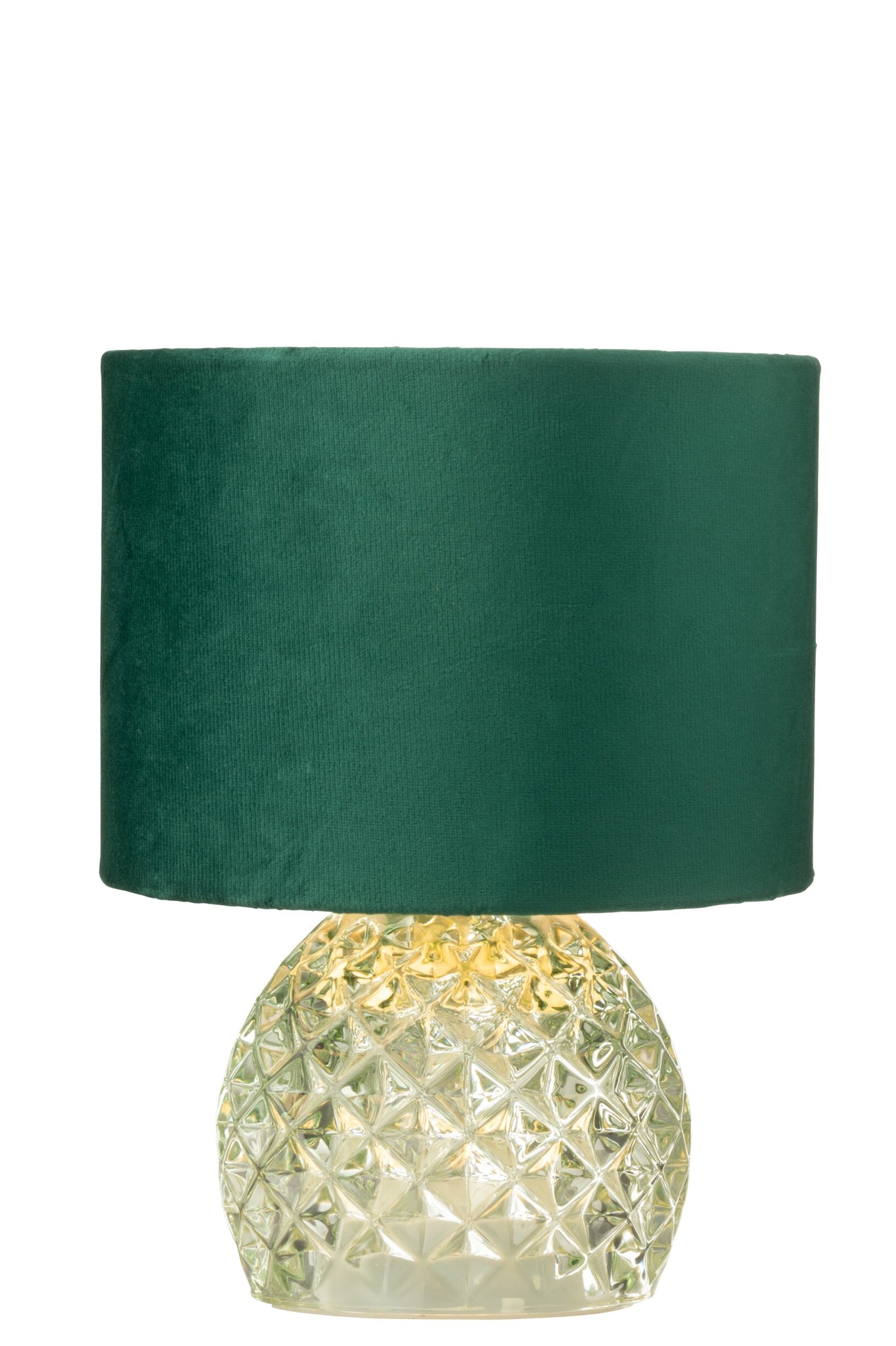 Tafellamp Glas – groen, 17x17x23 cm