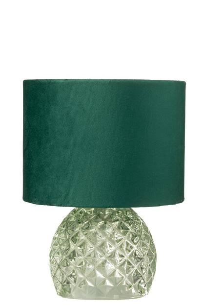 Tafellamp Glas – groen, 17x17x23 cm
