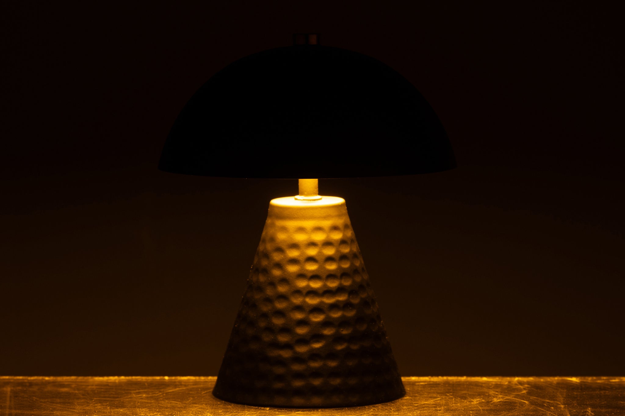 Table Lamp Mushroom Iron Black
