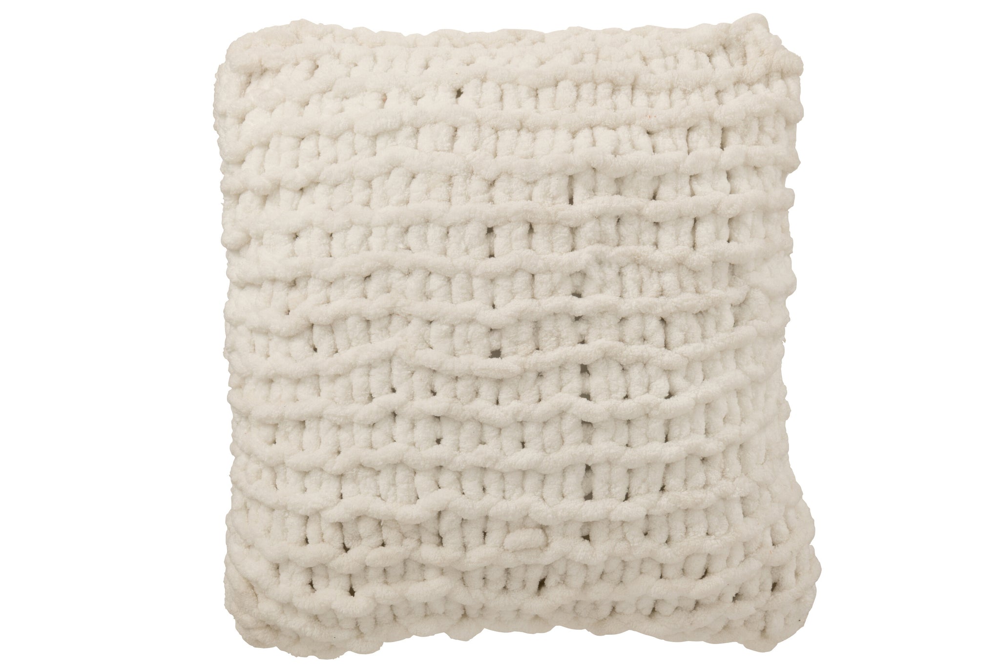 Kissen, gestricktes Polyester, weiß