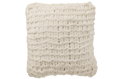 Kissen, gestricktes Polyester, weiß