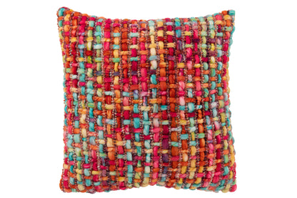 Cushion Knitted Acrylic Multicolored