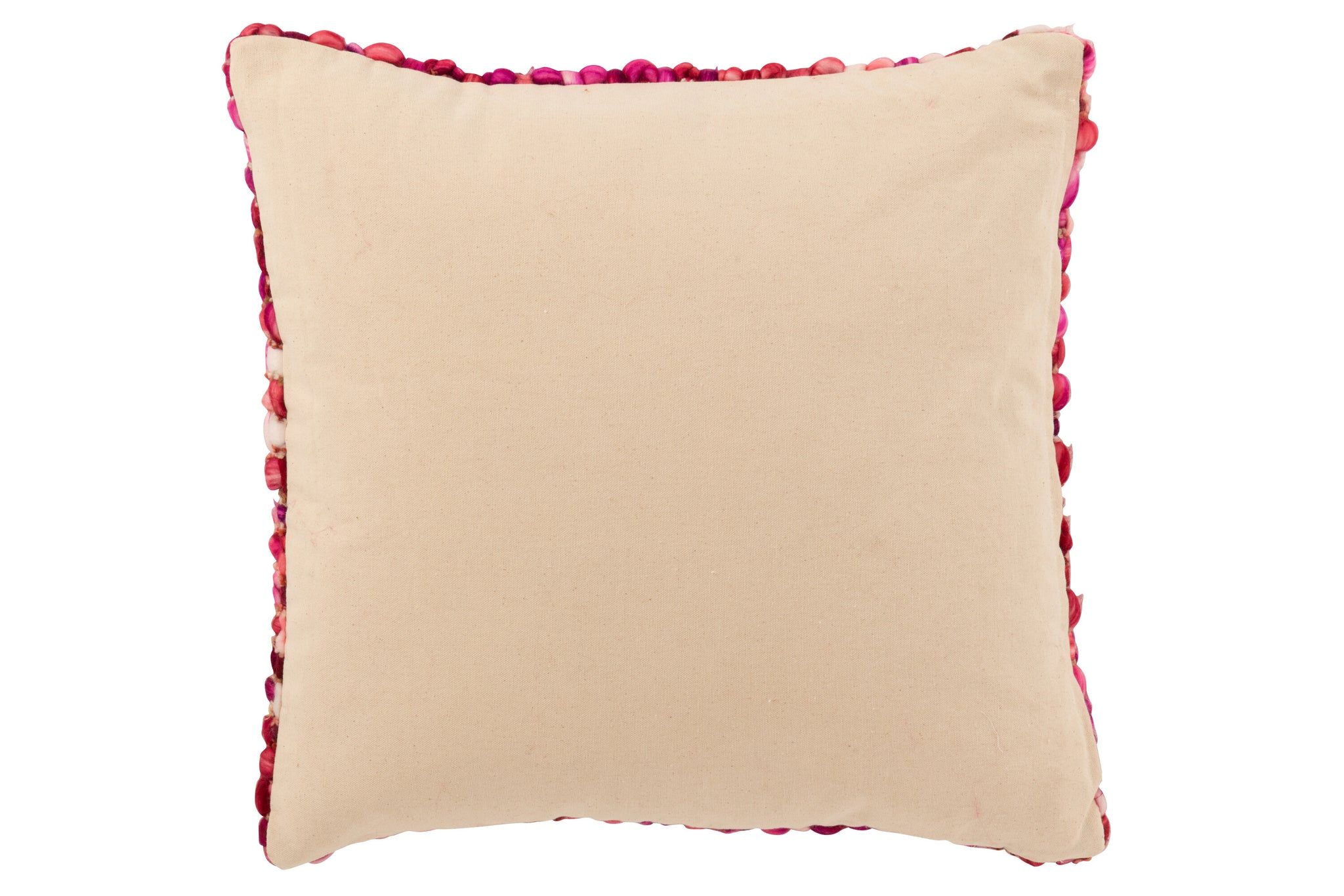 Kissen aus gestricktem Acryl, dunkelrosa