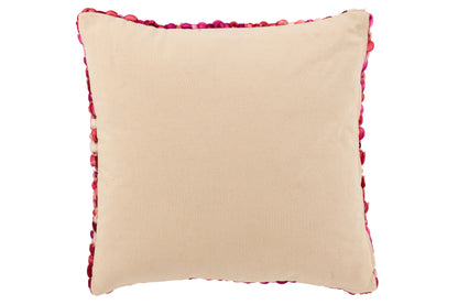 Kissen aus gestricktem Acryl, dunkelrosa