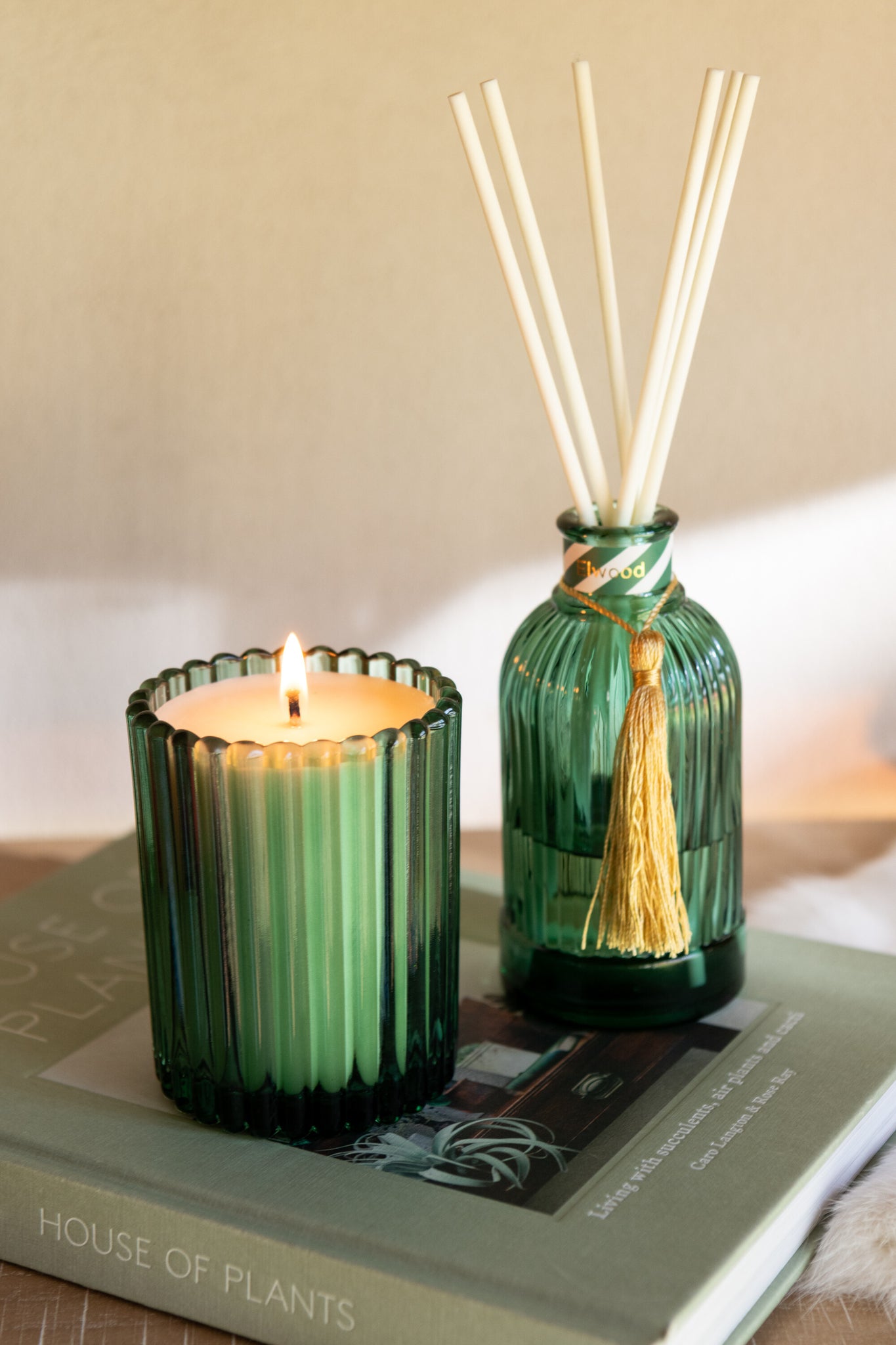 Reed Diffuser Magic Fragrance Oil White/Dark Green Small