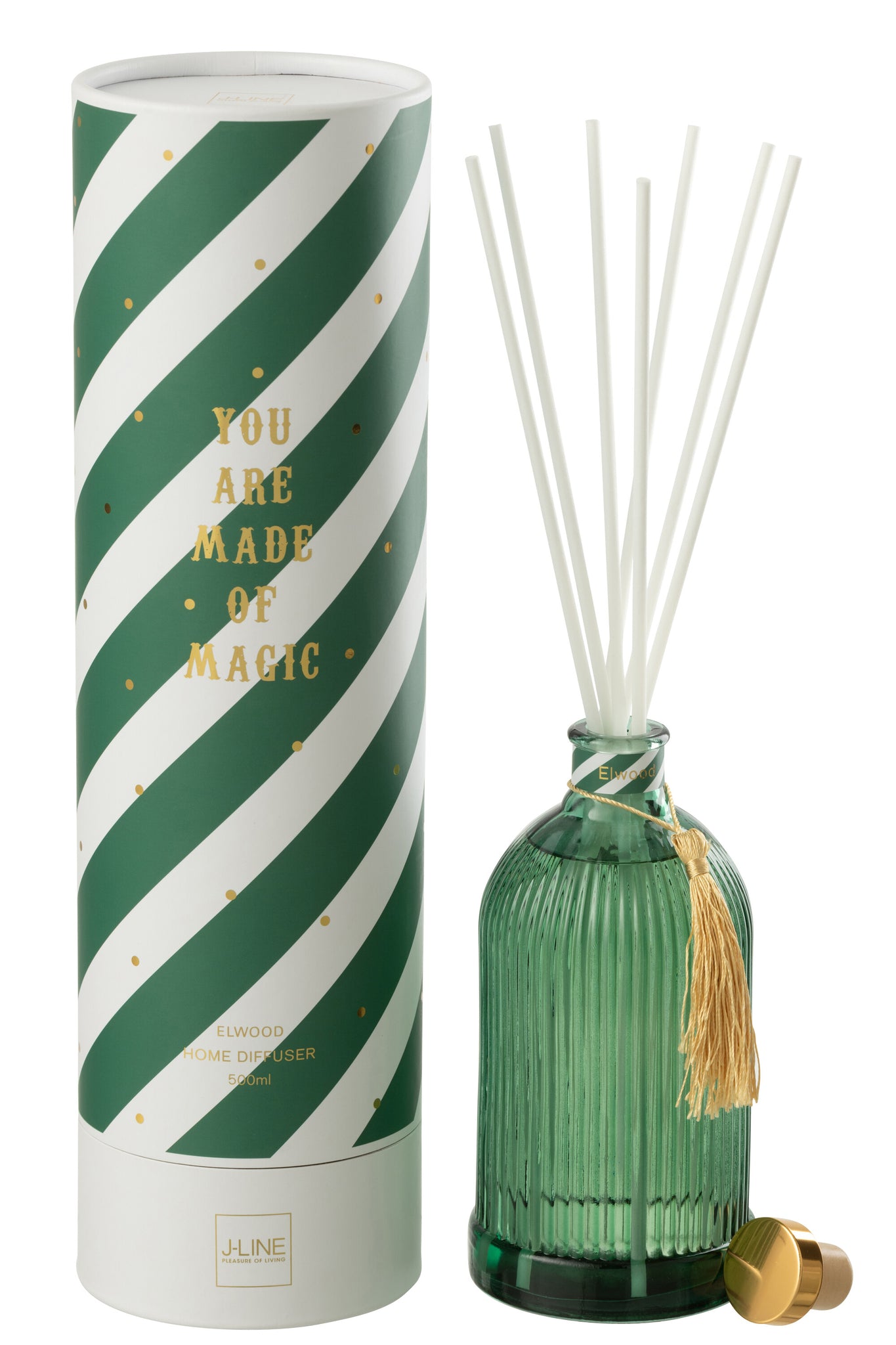 Reed Diffuser Magic Fragrance Oil White/Dark Green Large