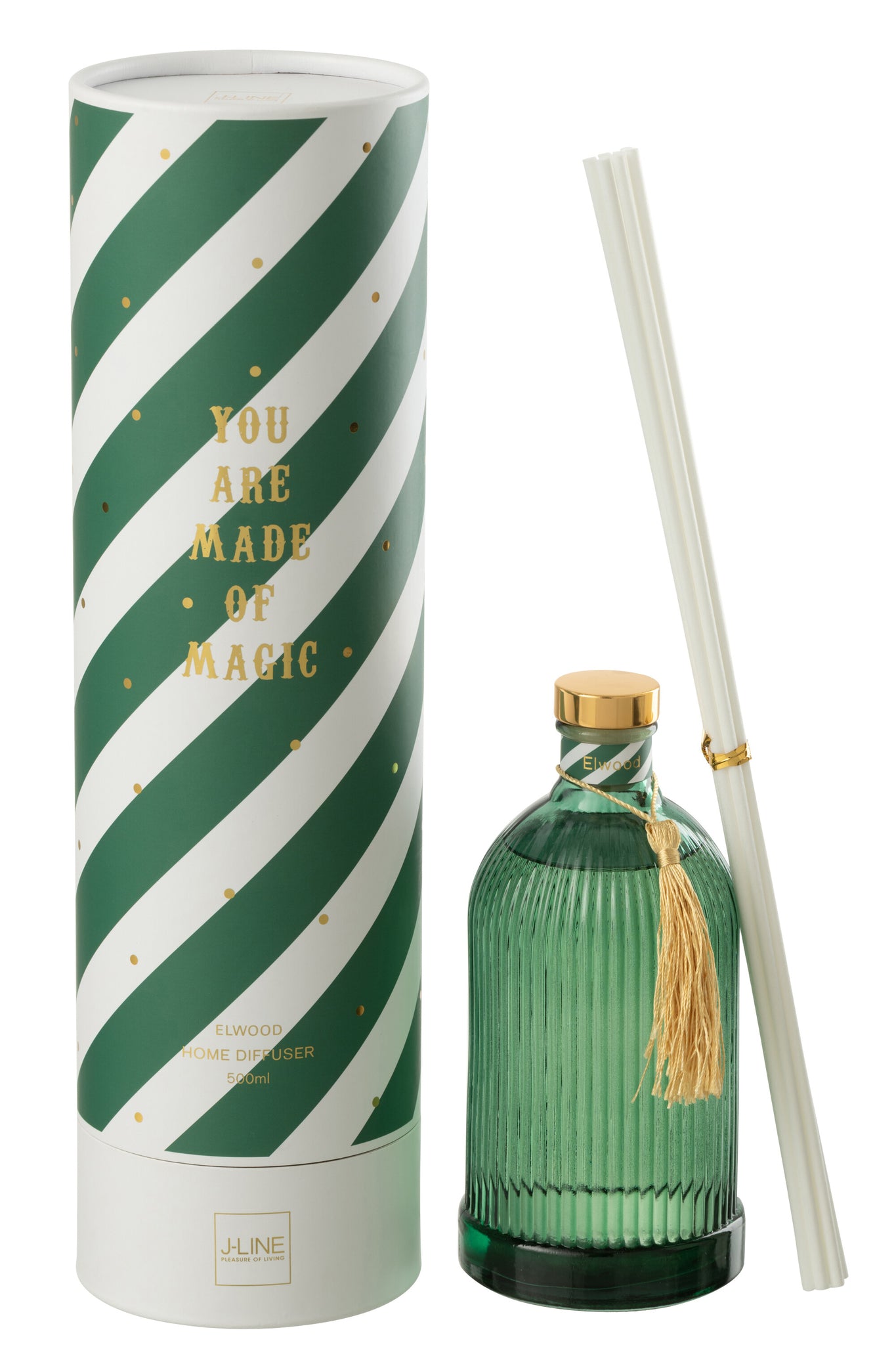 Reed Diffuser Magic Fragrance Oil White/Dark Green Large