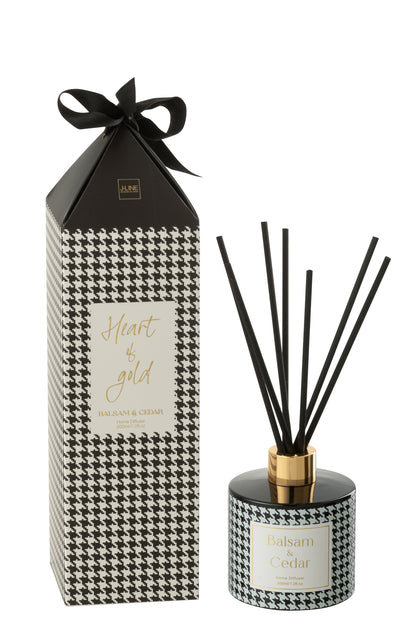 Reed Diffuser Heart Of Gold Fragrance Oil White/Black