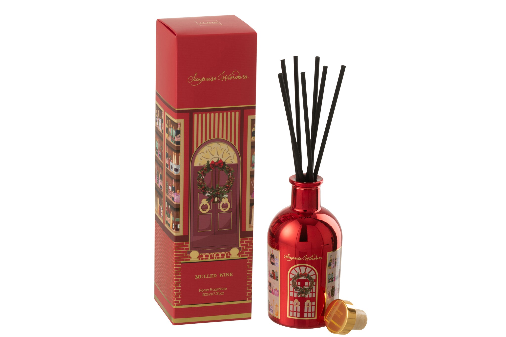 Reed Diffuser Surprise Window Fragrance Oil Coral Red/Multicolored