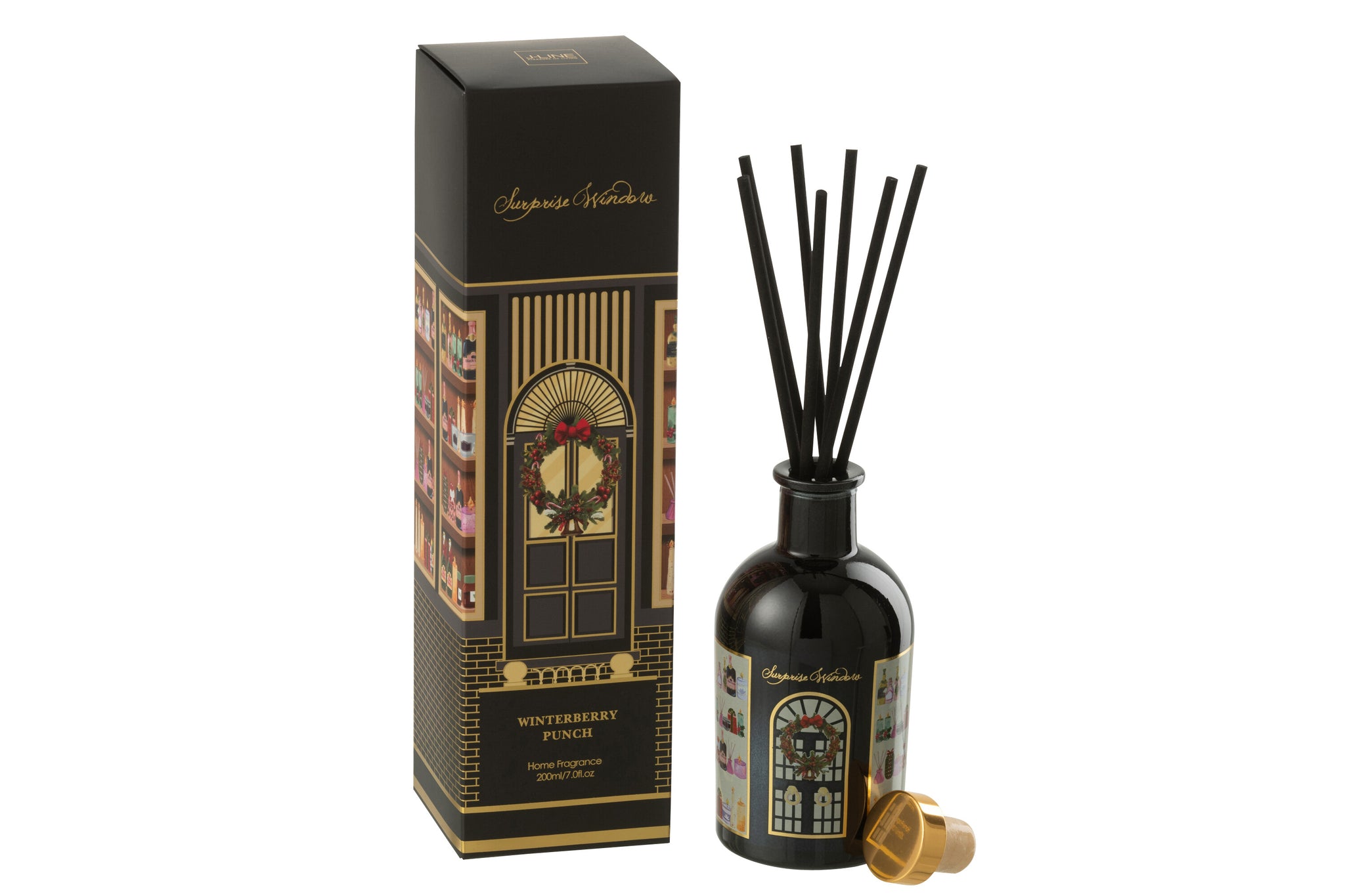 Reed Diffuser Surprise Window Fragrance Oil Black/Multicolored