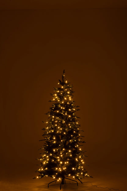 Kunstkerstboom met 300 LED – donkergroen, 210 cm