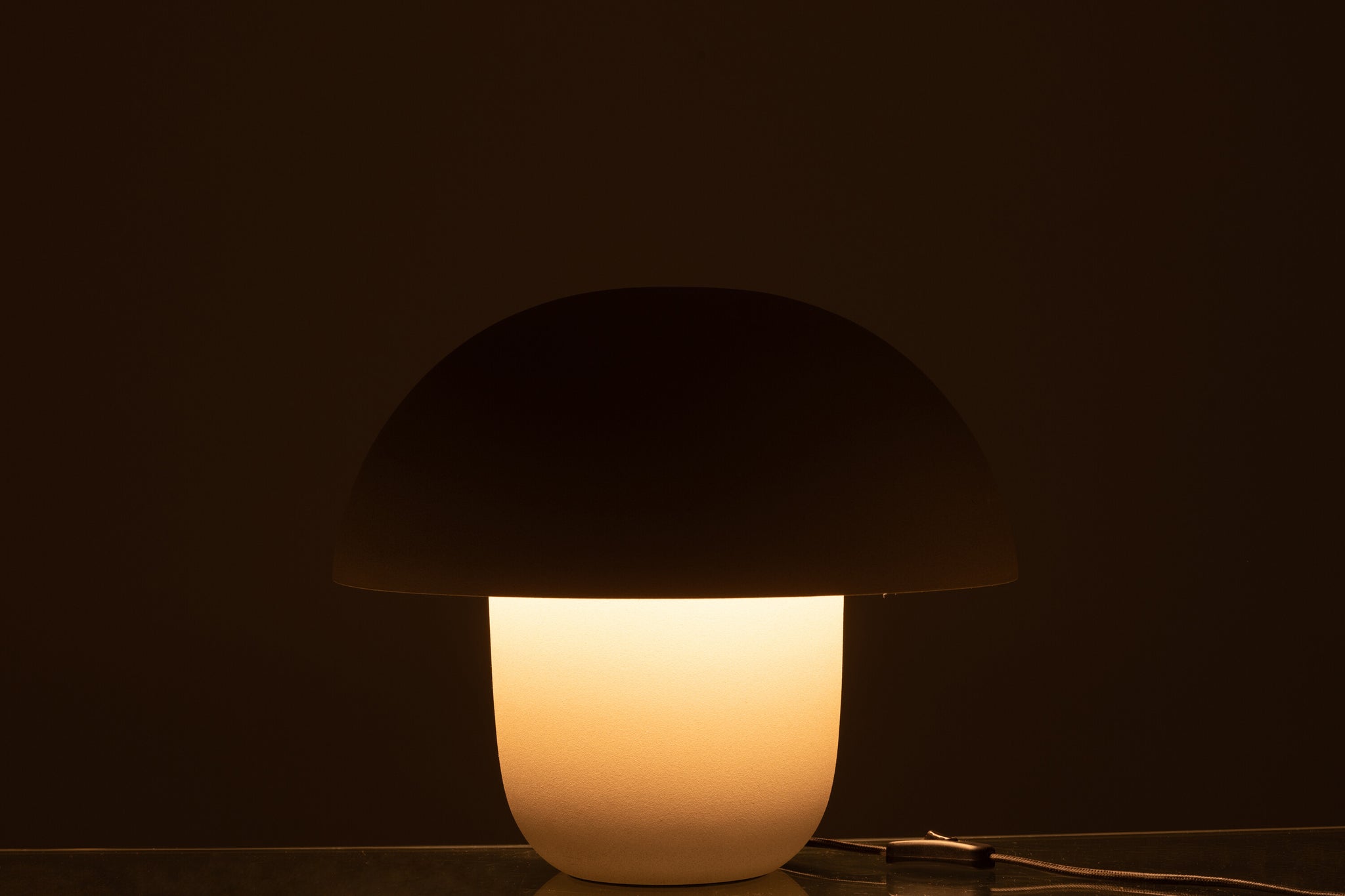 Table Lamp Iron Greige Medium