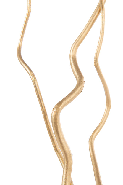 Bundle Of 3 Branch Dry Flower Gold Colored Medium