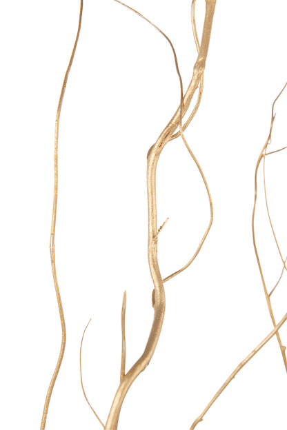 Bundle Of 6 Branch Dry Flower Gold Colored Large