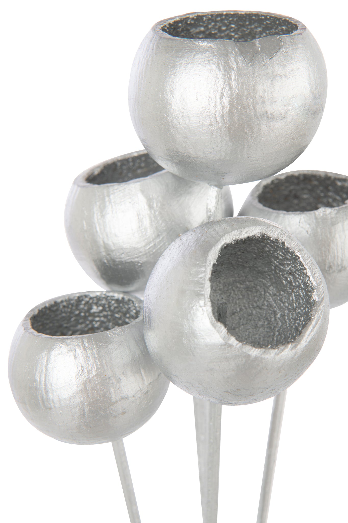 Bundle Of 10 Branch Dry Flower Silver Colored