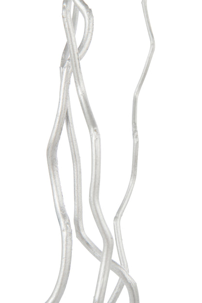 Bundle Of 3 Branch Dry Flower Silver Colored Medium