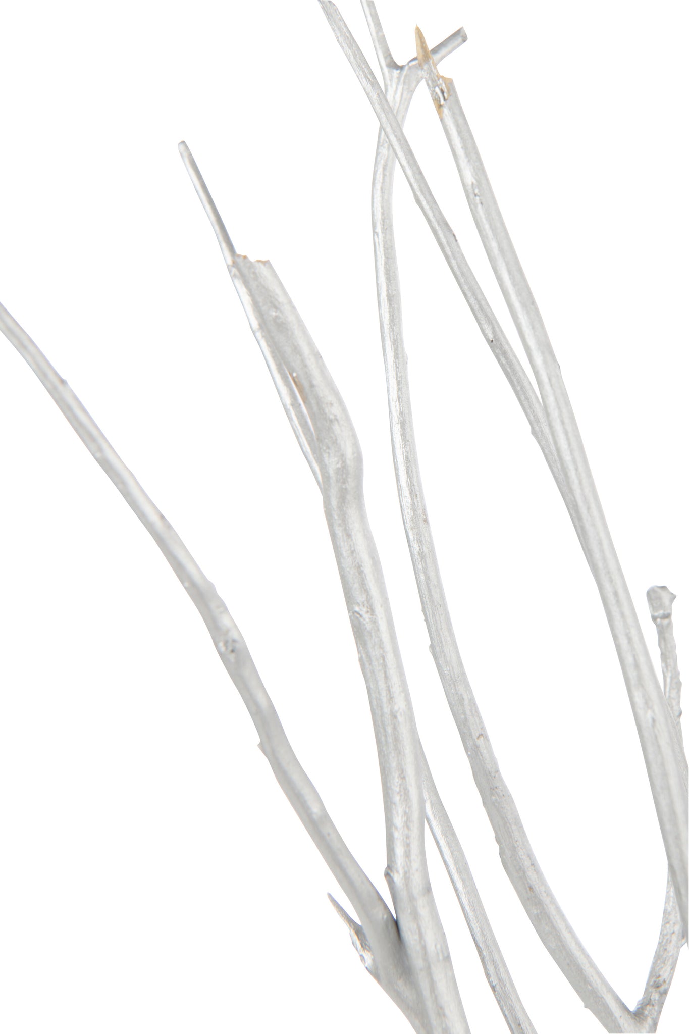 Bundle Of 10 Branch Dry Flower Silver Colored Small