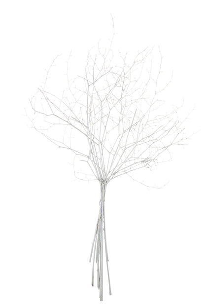 Branch Dry Flower Silver Colored