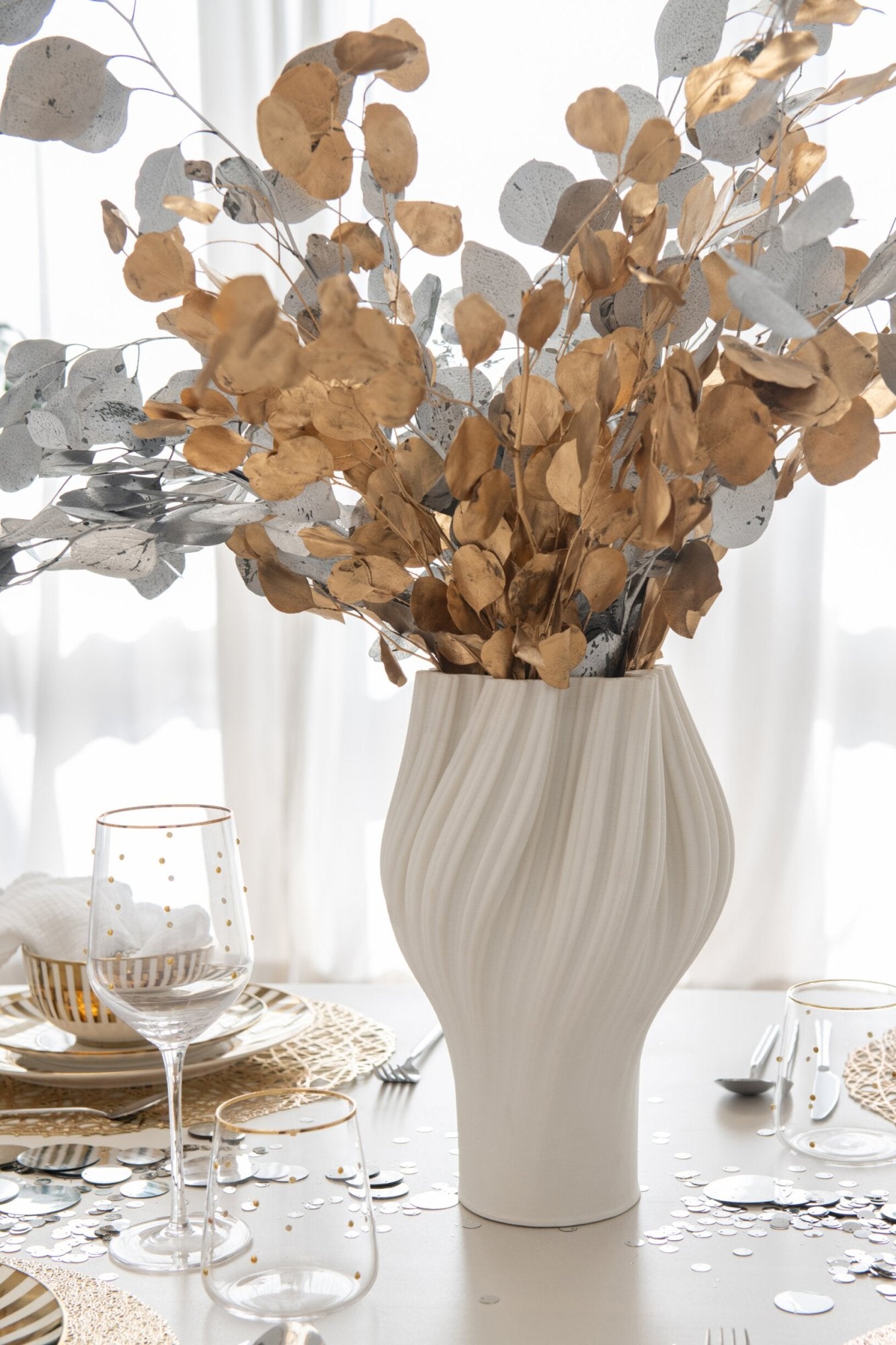 Eucalyptus Dry Flower Silver Colored
