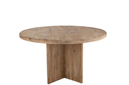 Eettafel Mangohout – naturel, 150x150x76 cm