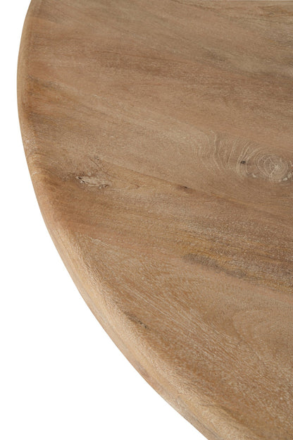 Eettafel Mangohout – naturel, 150x150x76 cm