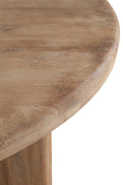 Eettafel Mangohout – naturel, 150x150x76 cm