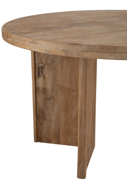 Eettafel Mangohout – naturel, 150x150x76 cm