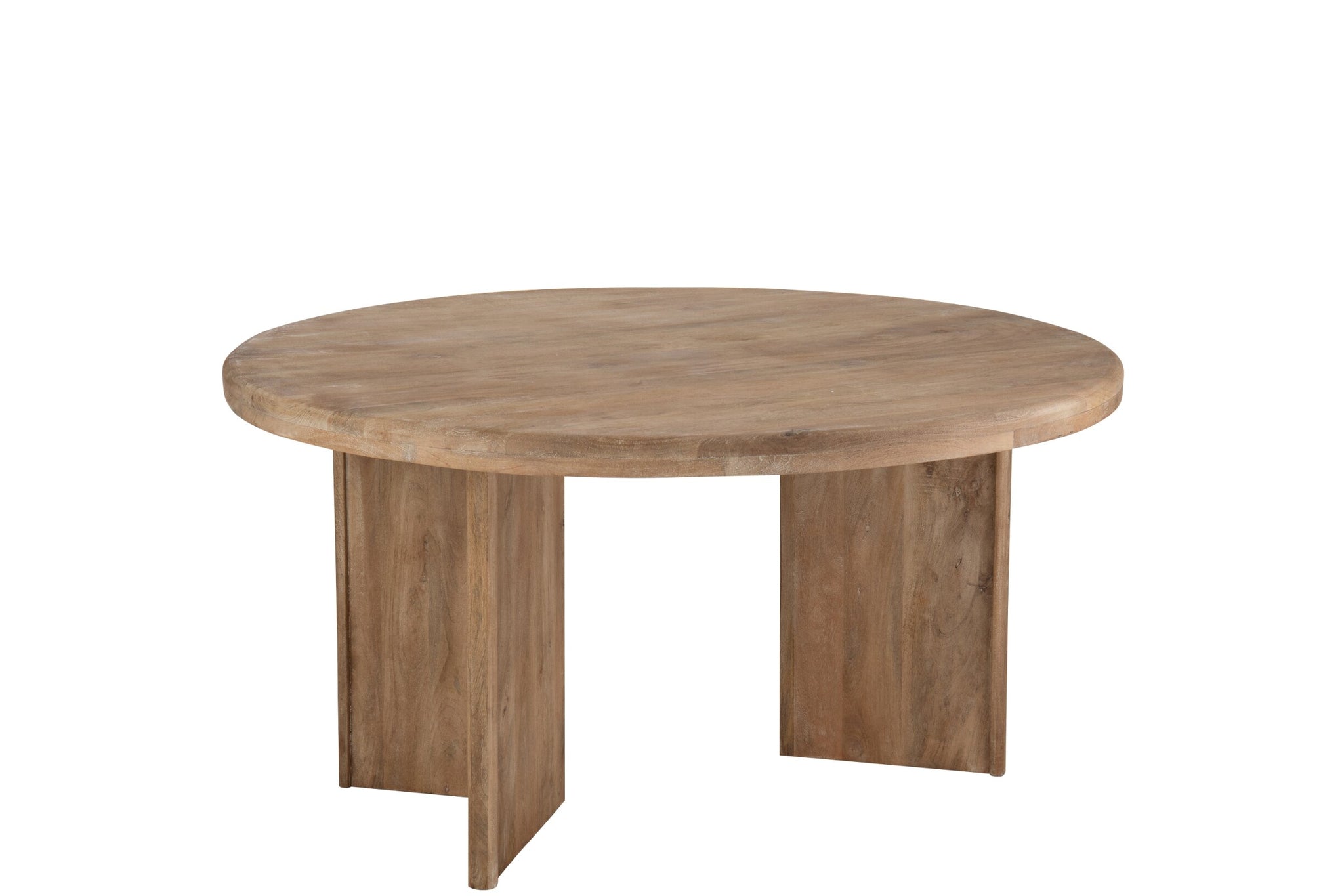 Eettafel Mangohout – naturel, 150x150x76 cm