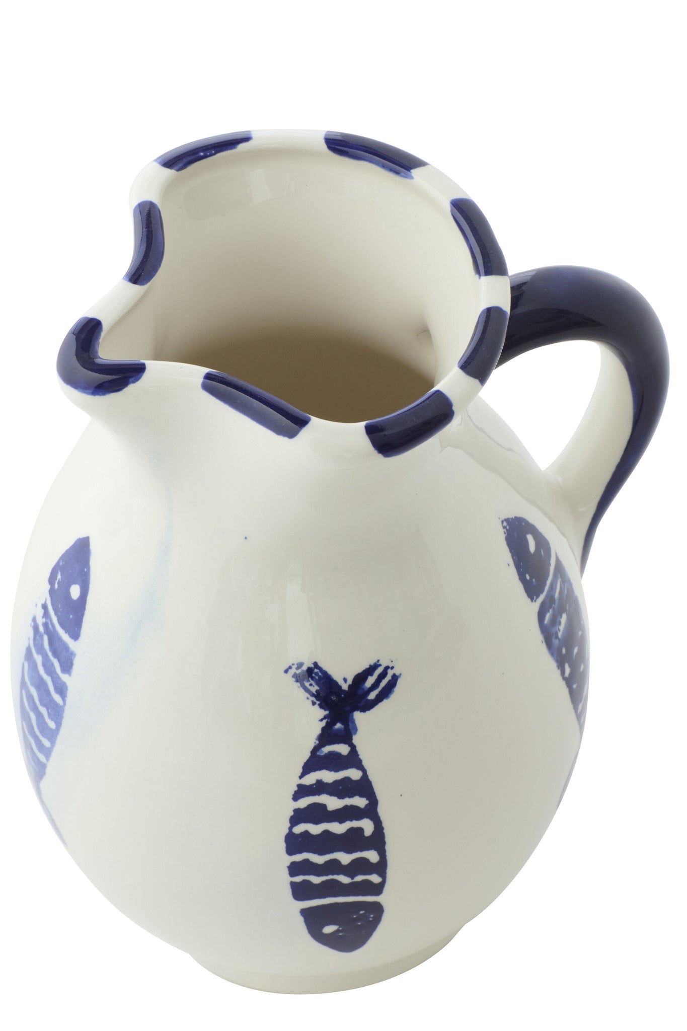 Pitcher Fish Ceramic Dark Blue
