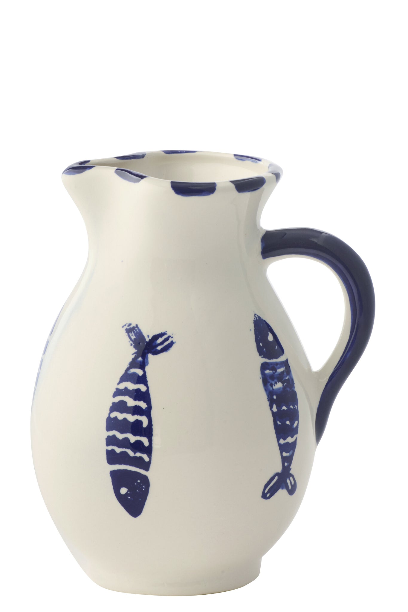 Pitcher Fish Ceramic Dark Blue