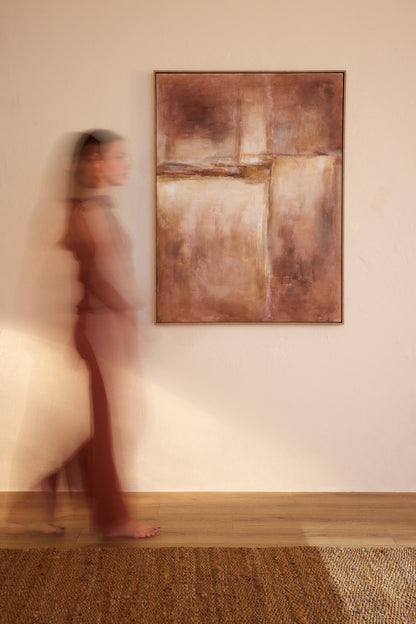 Painting Abstract Pinewood Brown