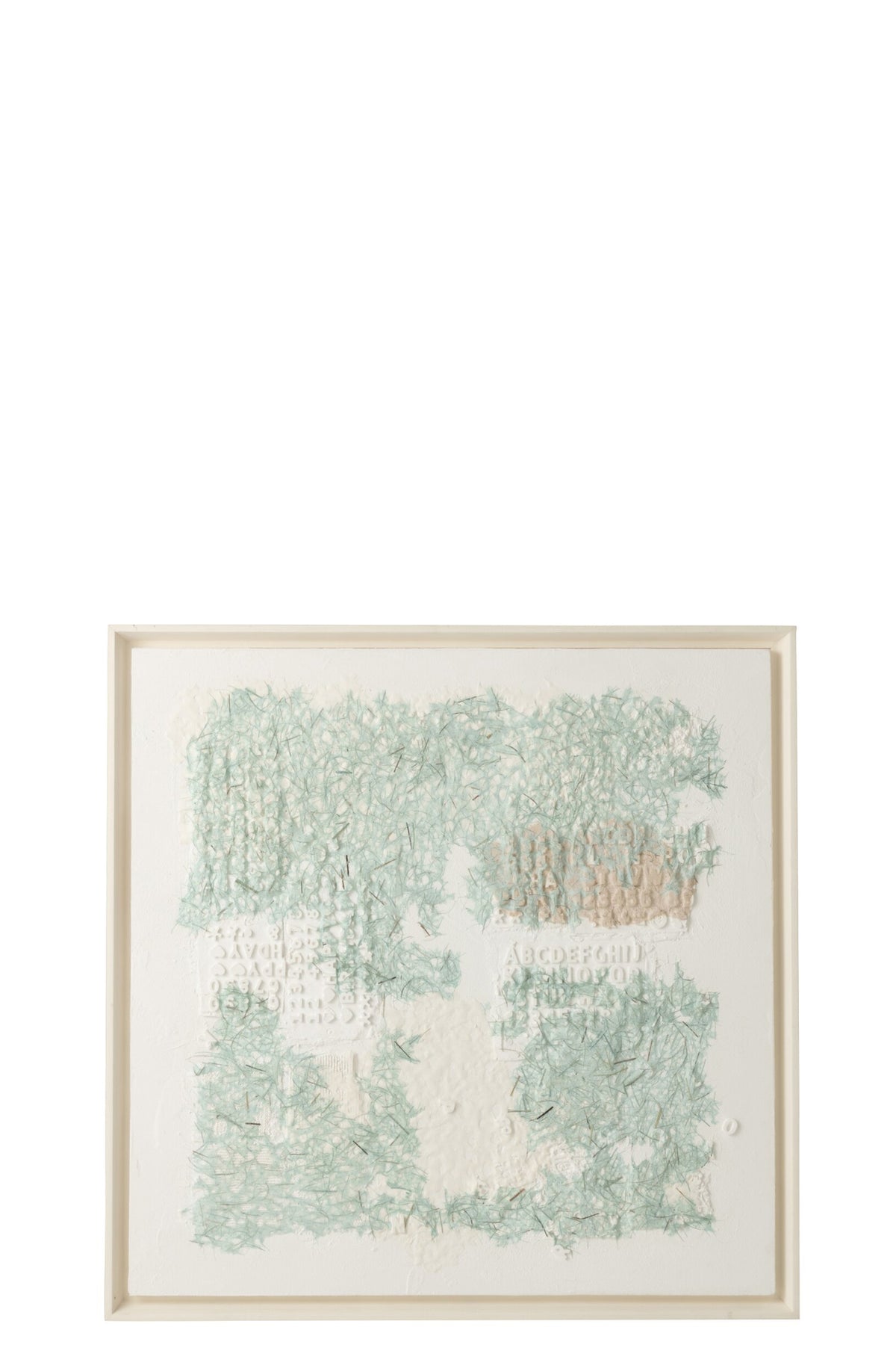 Wandpaneel Plaster – Kiefernholz, weiß/hellgrün, 86x86 cm
